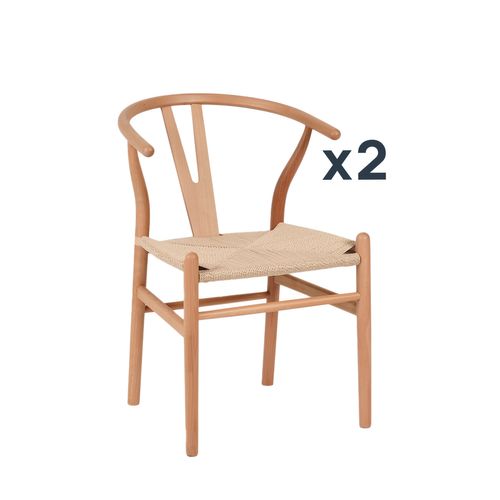 Chaise De Salle à Manger En Bois Naturel 51x74cm