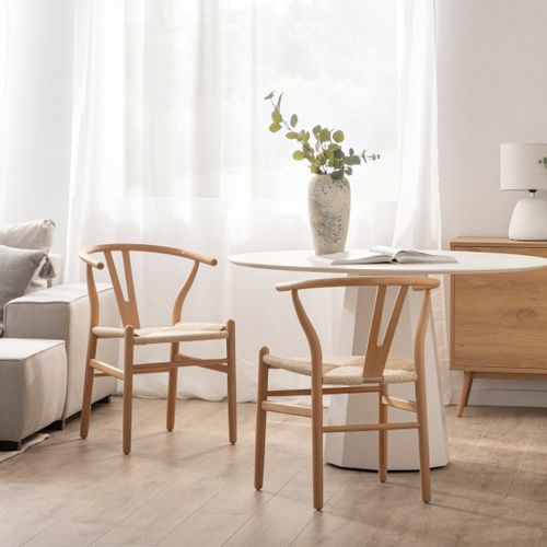 Chaise De Salle à Manger En Bois Naturel 51x74cm