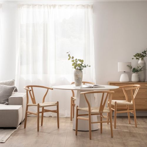 Chaise De Salle à Manger En Bois Naturel 51x74cm