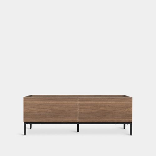 Table Basse Fixe En Bois Noyer 120x40cm