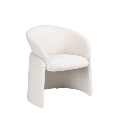 Chaise De Salle à Manger En Tissu Beige 72x77cm