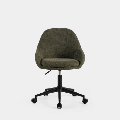 Chaise De Bureau En Tissu Vert Foncé 57x78cm