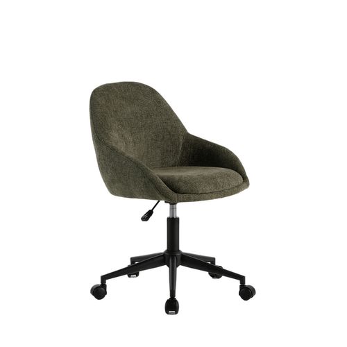 Chaise De Bureau En Tissu Vert Foncé 57x78cm