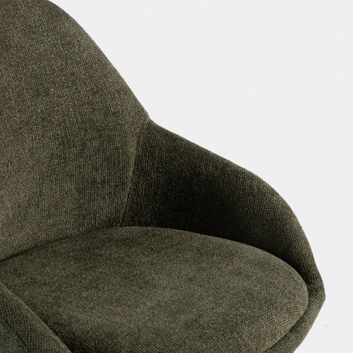 Chaise De Bureau En Tissu Vert Foncé 57x78cm