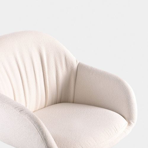 Chaise De Bureau En Tissu Beige 56x78cm