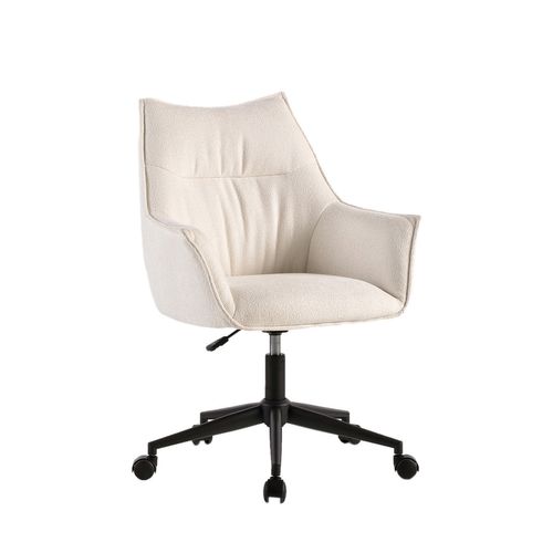 Chaise De Bureau En Tissu Beige 63x88cm