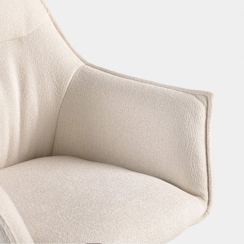 Chaise De Bureau En Tissu Beige 63x88cm