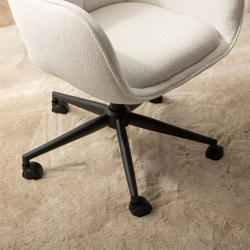 Chaise De Bureau En Tissu Beige 62x80cm