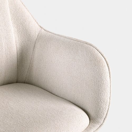 Chaise De Bureau En Tissu Beige 62x80cm