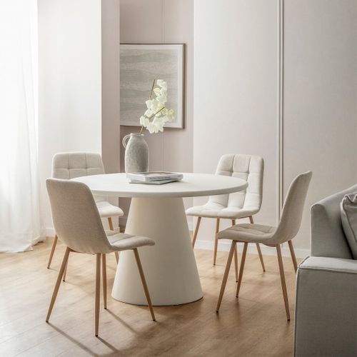 Chaise De Salle à Manger En Tissu Beige 43x88cm