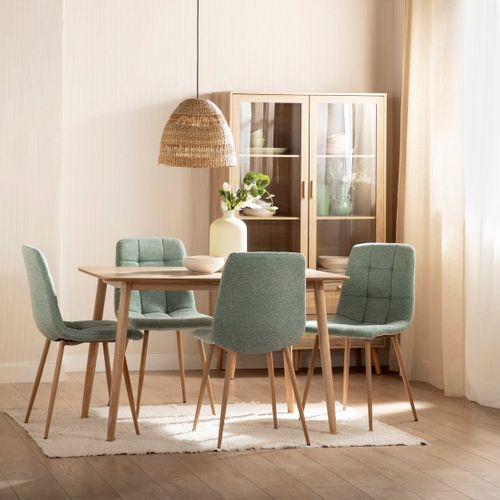 Chaise De Salle à Manger En Tissu Menthe 43x88cm