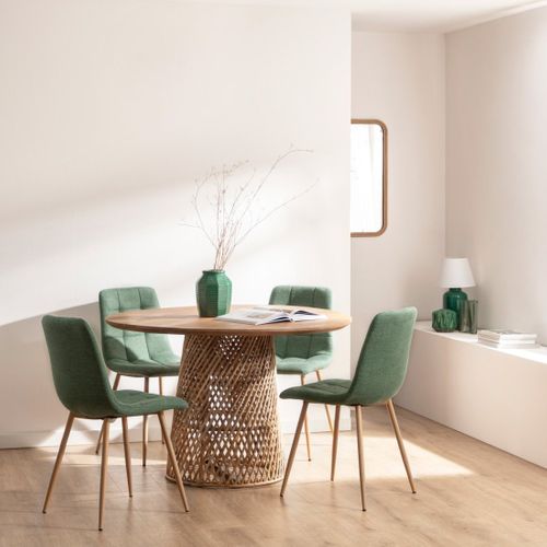 Chaise De Salle à Manger En Polyester Vert Foncé 43x88cm