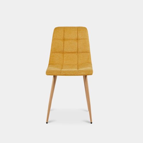 Chaise De Salle à Manger En Tissu Moutarde 43x88cm