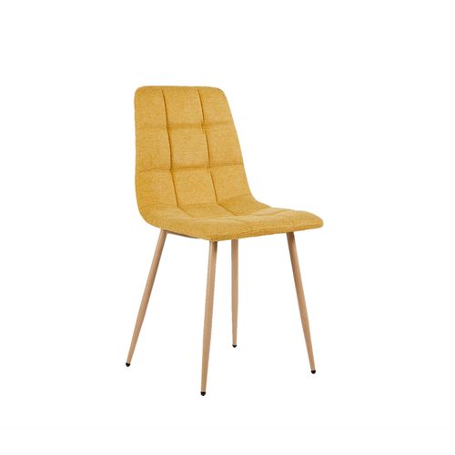 Chaise De Salle à Manger En Tissu Moutarde 43x88cm