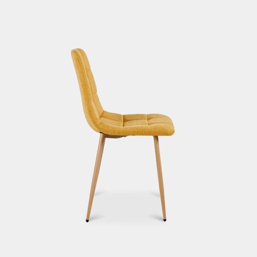 Chaise De Salle à Manger En Tissu Moutarde 43x88cm