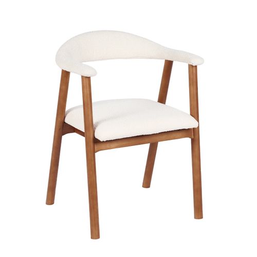 Lot De 2 Chaises De Salle à Manger En Bois Beige 58x79cm