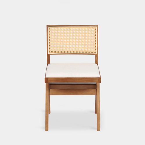 Chaise De Salle à Manger En Bois Beige-noyer 45x82cm