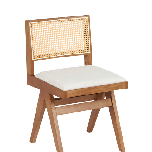 Chaise De Salle à Manger En Bois Beige-noyer 45x82cm