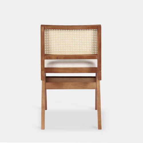 Chaise De Salle à Manger En Bois Beige-noyer 45x82cm