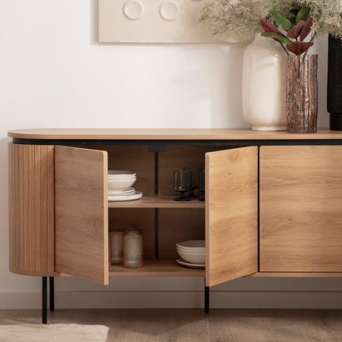 Buffet Bas En Bois Naturel 160x76cm