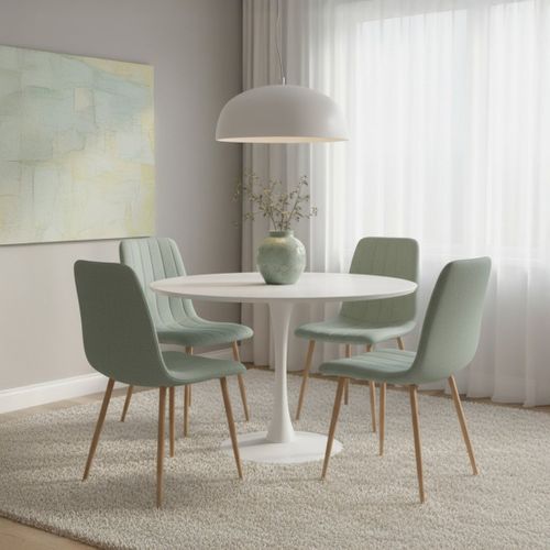 Chaise De Salle à Manger En Tissu Menthe 44x89cm