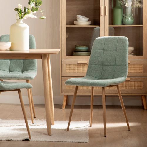 Chaise De Salle à Manger En Tissu Menthe 43x88cm