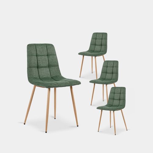 Chaise De Salle à Manger En Polyester Vert Foncé 43x88cm