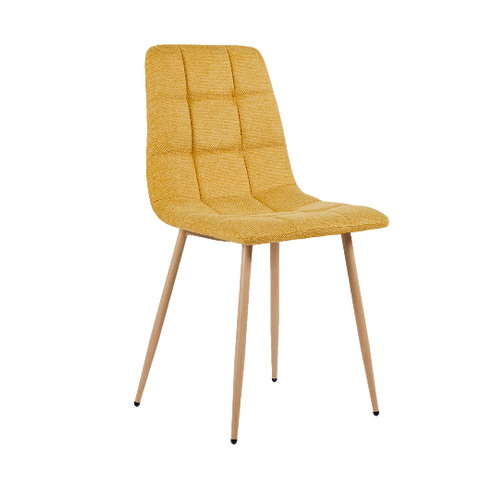 Chaise De Salle à Manger En Tissu Moutarde 43x88cm