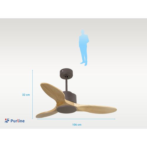 Ventilateur De Plafond Ø106 Cm Avec Wifi Réversible Hypersilence