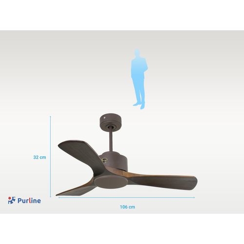 Ventilateur De Plafond Ø106 Cm Avec Wifi Réversible Hypersilence