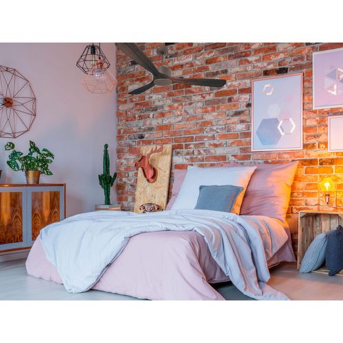 Ventilateur De Plafond Réversible  Thermostat Wifi Moteur à Courant Continu Toits En Pente Télécomma