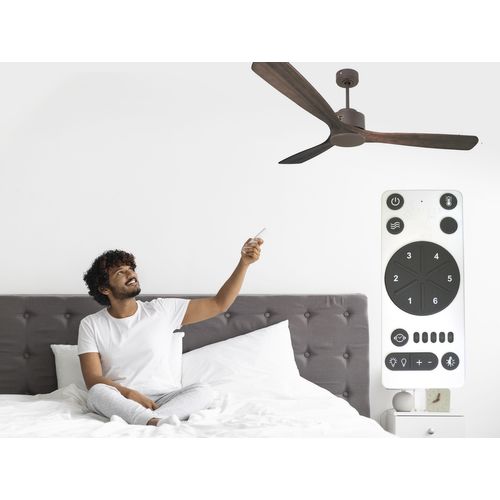 Ventilateur De Plafond Réversible  Thermostat Wifi Moteur à Courant Continu Toits En Pente Télécomma