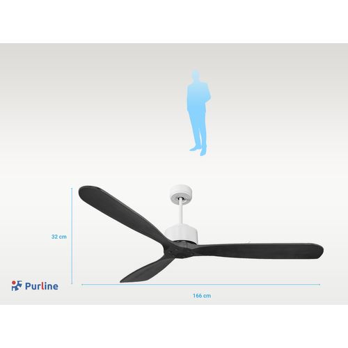 Ventilateur De Plafond Ø166 Cm Avec Wifi Réversible Hypersilence