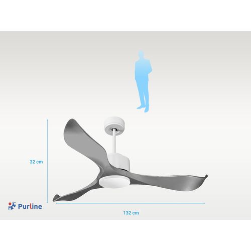 Ventilateur De Plafond Ø132 Cm Avec Wifi Réversible Hypersilence