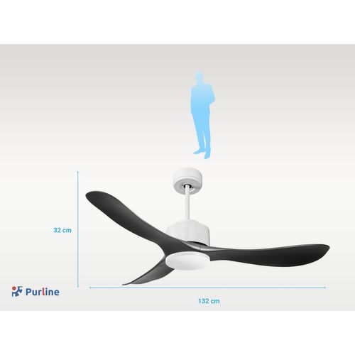 Ventilateur De Plafond Ø132 Cm Avec Wifi Réversible Hypersilence