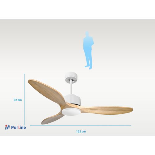 Ventilateur De Plafond Ø132 Cm Avec Wifi Réversible Hypersilence