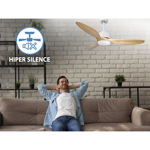 Ventilateur De Plafond Ø132 Cm Avec Wifi Réversible Hypersilence