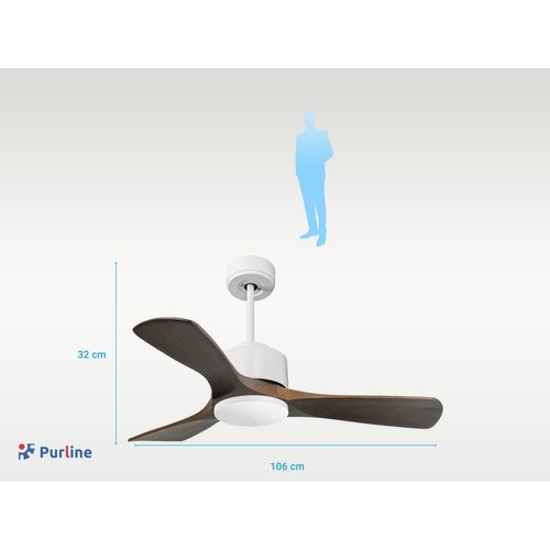 Ventilateur De Plafond Ø106 Cm Avec Wifi Réversible Hypersilence