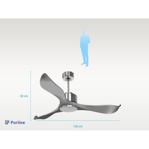 Ventilateur De Plafond Ø132 Cm Avec Wifi Réversible Hypersilence