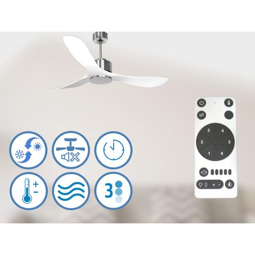 Ventilateur De Plafond Wifi Moteur à Courant Continu Télécommande Hypersilence Mémoire Shopify Vendi