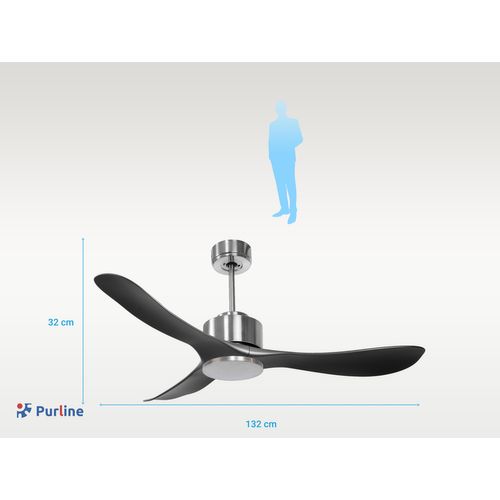 Ventilateur De Plafond Ø132 Cm Avec Wifi Réversible Hypersilence