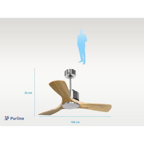 Ventilateur De Plafond Ø106 Cm Avec Wifi Réversible Hypersilence