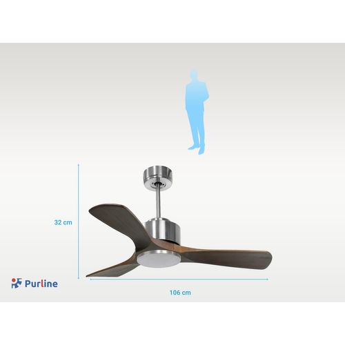 Ventilateur De Plafond Ø106 Cm Avec Wifi Réversible Hypersilence