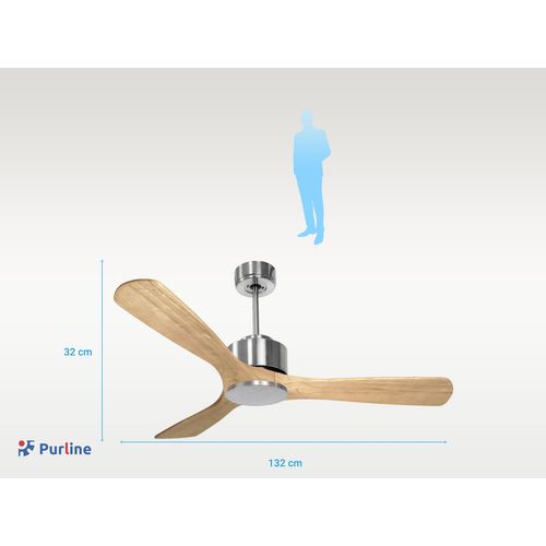 Ventilateur De Plafond Ø132 Cm Avec Wifi Réversible Hypersilence