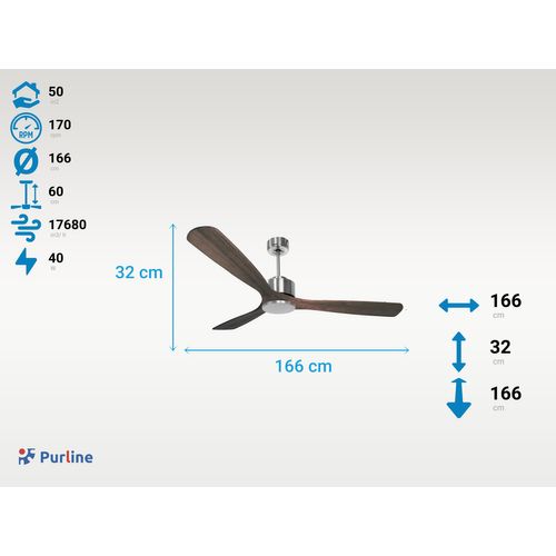 Ventilateur De Plafond Réversible  Thermostat Wifi Moteur à Courant Continu Toits En Pente Télécomma
