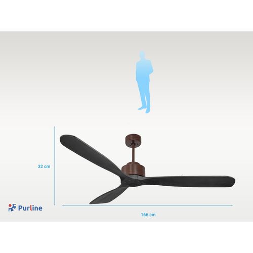 Ventilateur De Plafond Ø166 Cm Avec Wifi Réversible Hypersilence