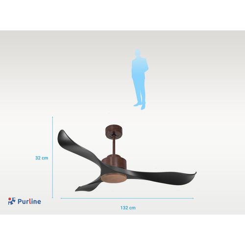 Ventilateur De Plafond Ø132 Cm Avec Wifi Réversible Hypersilence