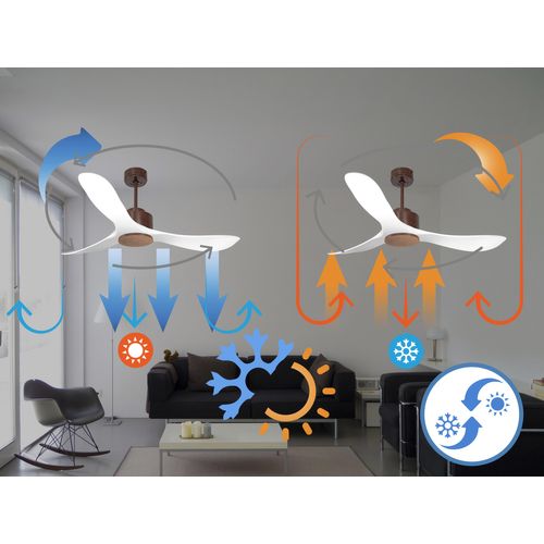 Ventilateur De Plafond Wifi Moteur à Courant Continu Télécommande Hypersilence Mémoire Shopify Vendi