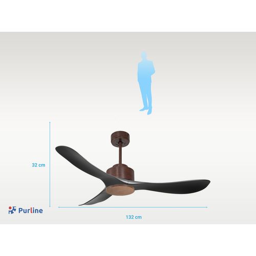 Ventilateur De Plafond Ø132 Cm Avec Wifi Réversible Hypersilence