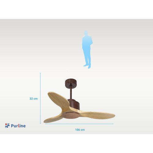 Ventilateur De Plafond Ø106 Cm Avec Wifi Réversible Hypersilence